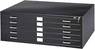 Safco 4994BLR 5-Drawer Steel Flat File; 24 x 36 Documents
