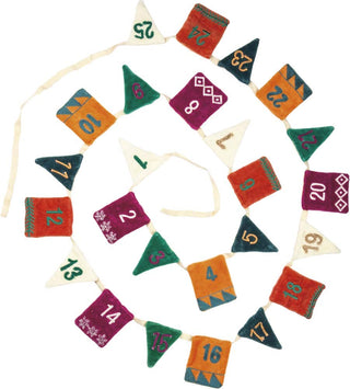 Primitives Countdown Garland - Bohemian by Primitives by Kathy – velvet, Multicolored