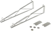 Nexel 18" Fixed Wall Mount Single Wire Shelf Bracket, Silver Epoxy Finish