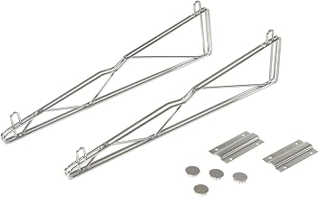 Nexel 18" Fixed Wall Mount Single Wire Shelf Bracket, Silver Epoxy Finish