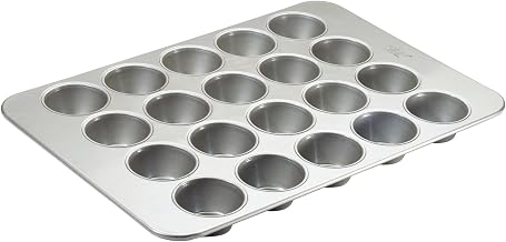 Winco 17 7/8" x 25 7/8" 20 Cup Pecan Roll/Large Aluminized Steel Muffin Pan | Non-stick, Restaurant service, Great for Muffins, Cupcakes, Baking and Bakeries