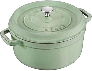 STAUB Cast Iron Round Cocotte 26 cm Sage