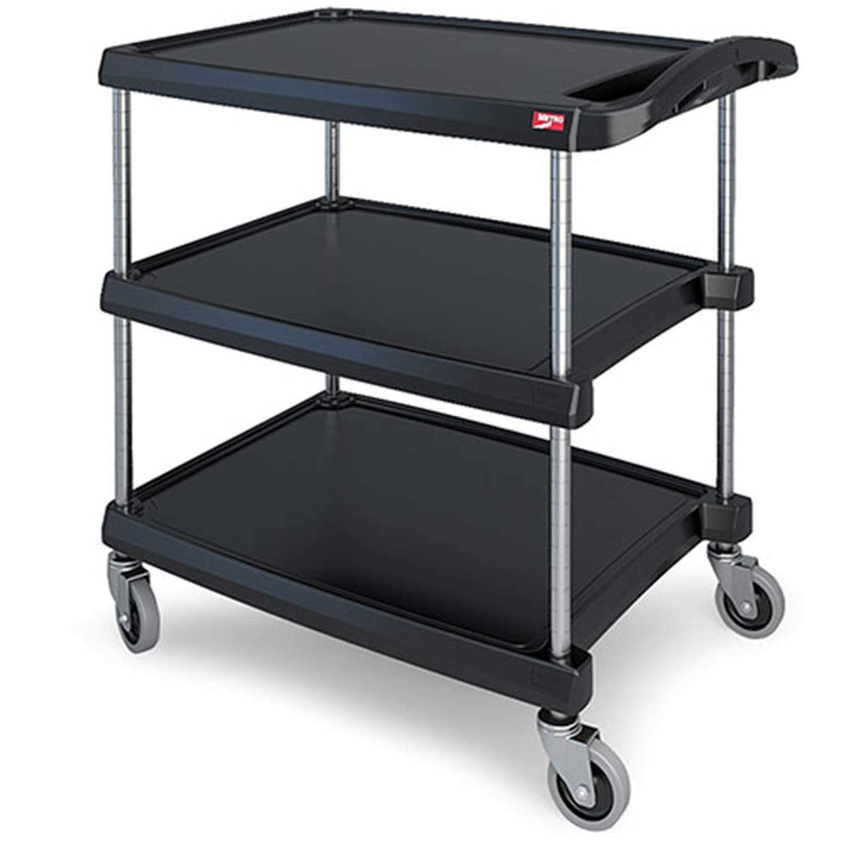 METRO Black / Medium, 3-Shelf / Industrial Utility Carts