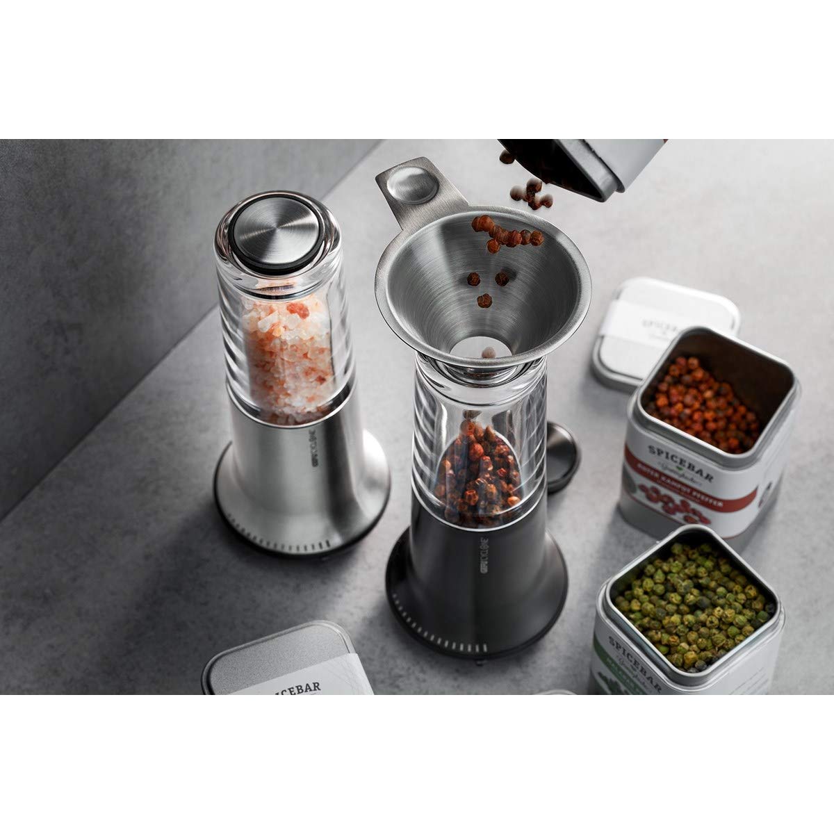 Condio Spice Funnel by GEFU – Stainless Steel, Silver, Model 34649