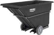 Global Industrial Forkliftable Extra HD Plastic Tilt Truck, 2000 Lbs. Cap, Black