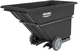 Global Industrial Forkliftable Extra HD Plastic Tilt Truck, 2000 Lbs. Cap, Black