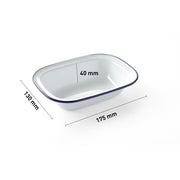 Bowl Rectangular by Hendi – 175*130 millimeters, Enamelled Steel, Weiß, Model 621202