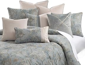 Michael Amini Debonair Gray Comforter Set 10-Piece King with 100% Polyester Face, Cotton-Polyester Back, Soft Breathable Fabric, Stylish Bedding for Cozy Sleep and Bedroom Decor