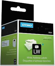 Authentic LW Mailing Address Labels | DYMO Labels for LabelWriter Label Printers (1-1/8" x 3-1/2"), 2 Rolls of 130 (260 Total)