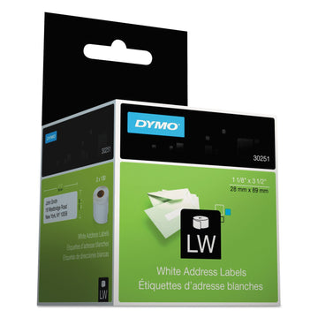 DYM30251 - LabelWriter Address Label by DYMO – 1.12" x 3.5", Paper, Black on White, Pack of 2