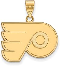 10k Yellow Gold Nhl Philadelphia Flyers Medium Pendant