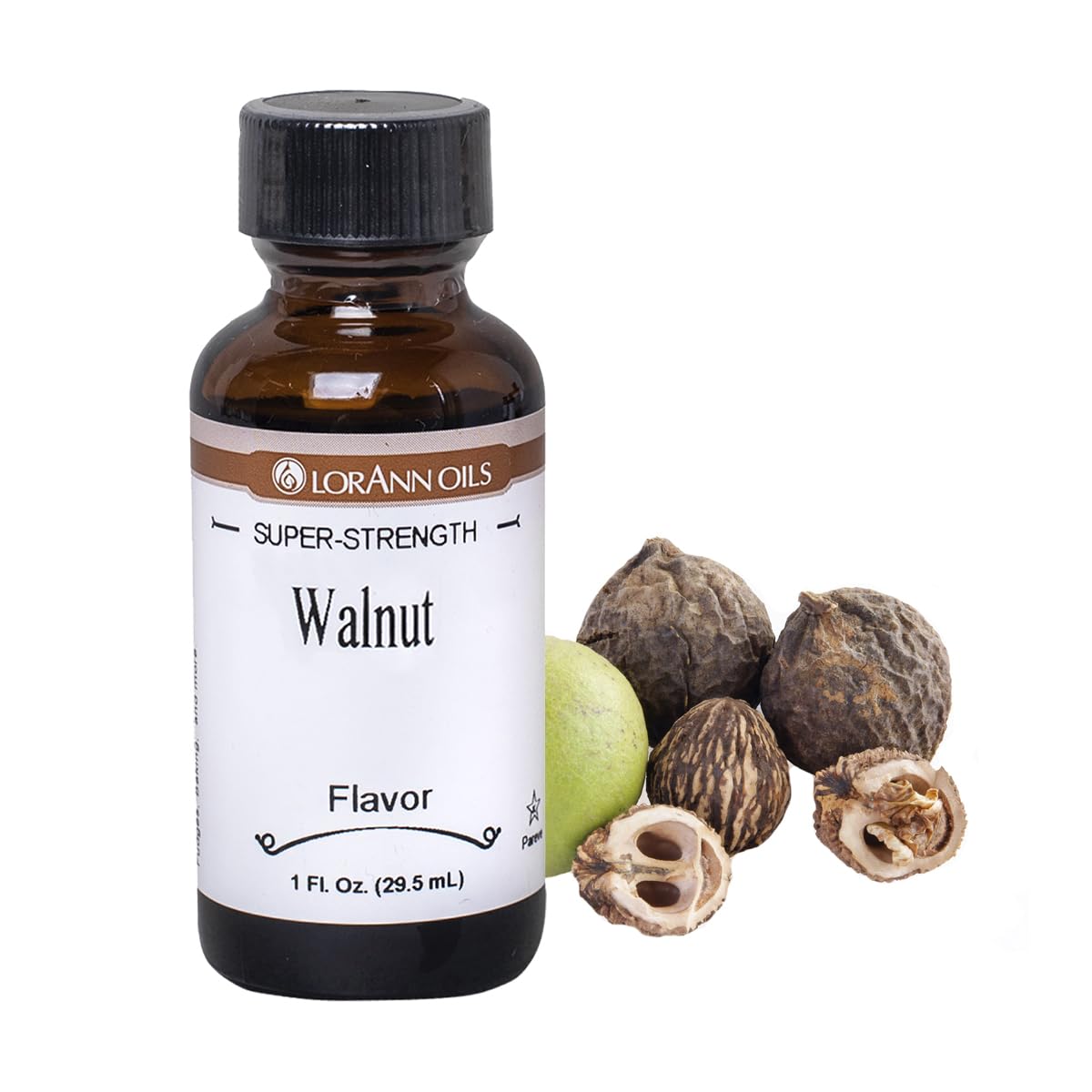 LorAnn Walnut (formally black walnut) SS Flavor by LorAnn Oils – 1 ounce, Brown, Model 0200-0500