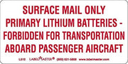 Labelmaster L510 USPS Lithium Battery Marking, Paper, 4" x 2" (Pack of 500)
