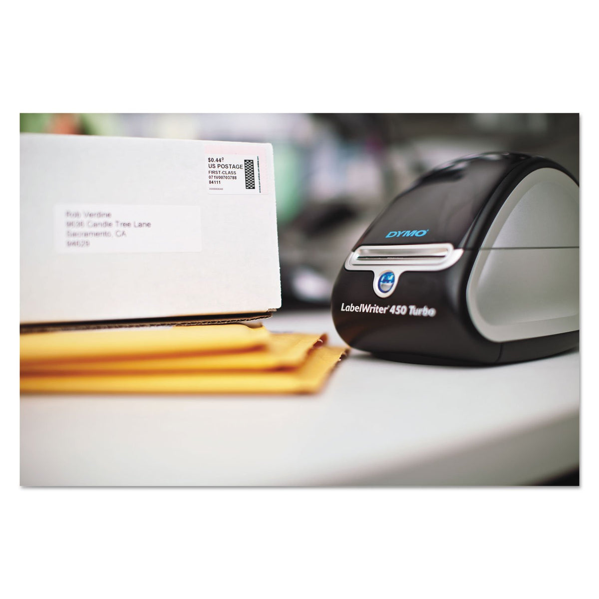 DYM1752265 - LabelWriter 450 Turbo Direct Thermal Printer - Monochrome - Label Print by DYMO – Black, Model V150276