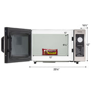 Compact Light-Duty Commercial Microwave Countertop Oven with 6-Minute Electronic Dial Control Timer by Panasonic – 1000 Watt - Dial, 0.8 cubic_feet, Stainless Steel, Model NE-1025F