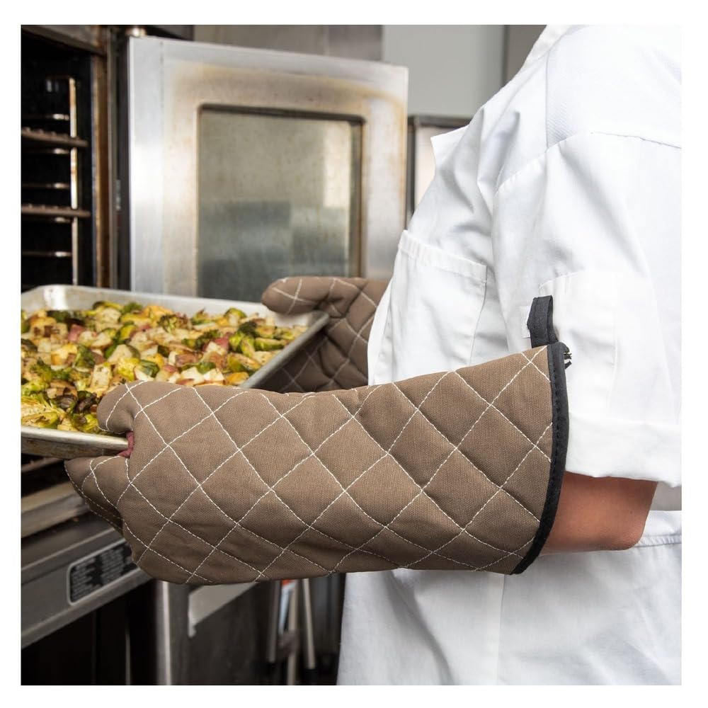 Bestguard Oven Mitt by San Jamar – 17", kevlar, cotton, Cotton, Tan, Model 800FG17
