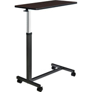 Mobile Overbed Table with H-Base by Global Industrial – 31.5"L x 15"W x 5.12"H, Walnut, Walnut Top, Model YUE6110