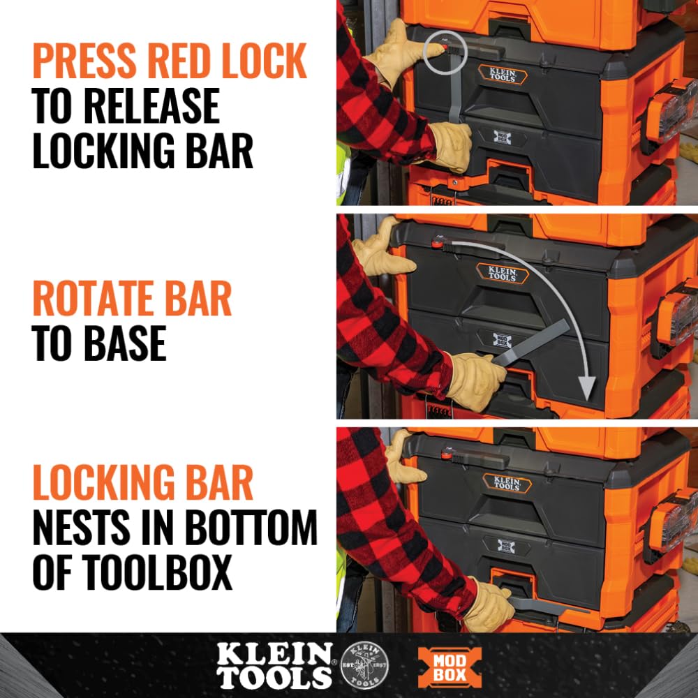 KLEIN TOOLS 2-Drawer / Orange / 50.0 pounds Tool Boxes