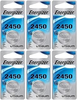 Energizer CR2450 Lithium Battery, 3v ECR2450, Qty 6