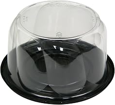 PACTIV Cakecont 7.75X4.25 Plas Blk Swrldm Pwp, 100 CS