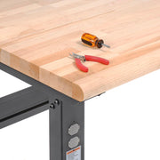 Adjustable Height Workbench C-Channel Leg by Global Industrial – 30"L x 72"W x 3"H, Steel, Black, Model 183988BK