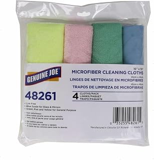Genuine Joe Color-Coded Microfiber Cleaning Cloths