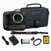 EOS R3 Mirrorless Digital Camera Body with Memory Card and Bag Bundle by Canon – Black, Model CAER3-K1