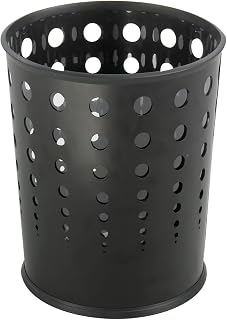 Safco Home Office Trash Container Bubble Wastebasket Black 3Pack