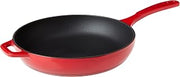 Lodge Essential Enamel Cast Iron Skillet, 11 Inches, Red