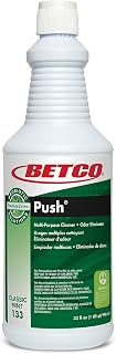 Betco BioActive Solutions Push - Drain Maintainer/Floor Cleaner/Spotter, Classic Mint Scented, 32 fl oz (1 qt)