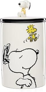 Lenox Chef Snoopy Porcelain Canister, 86oz, for Kitchen Counter | dishwasher safe | peanuts collectible kitchen storage | 10.812 inch, 86oz, gift for women, kitchen storage item