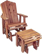 Brown Gliding Ottoman, Durable Outdoor Footrest, Gorgeous Finish, Weather-Resistant Wood Design