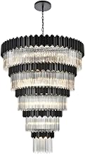 Elegant Lighting Willow 59" Chandelier in Black
