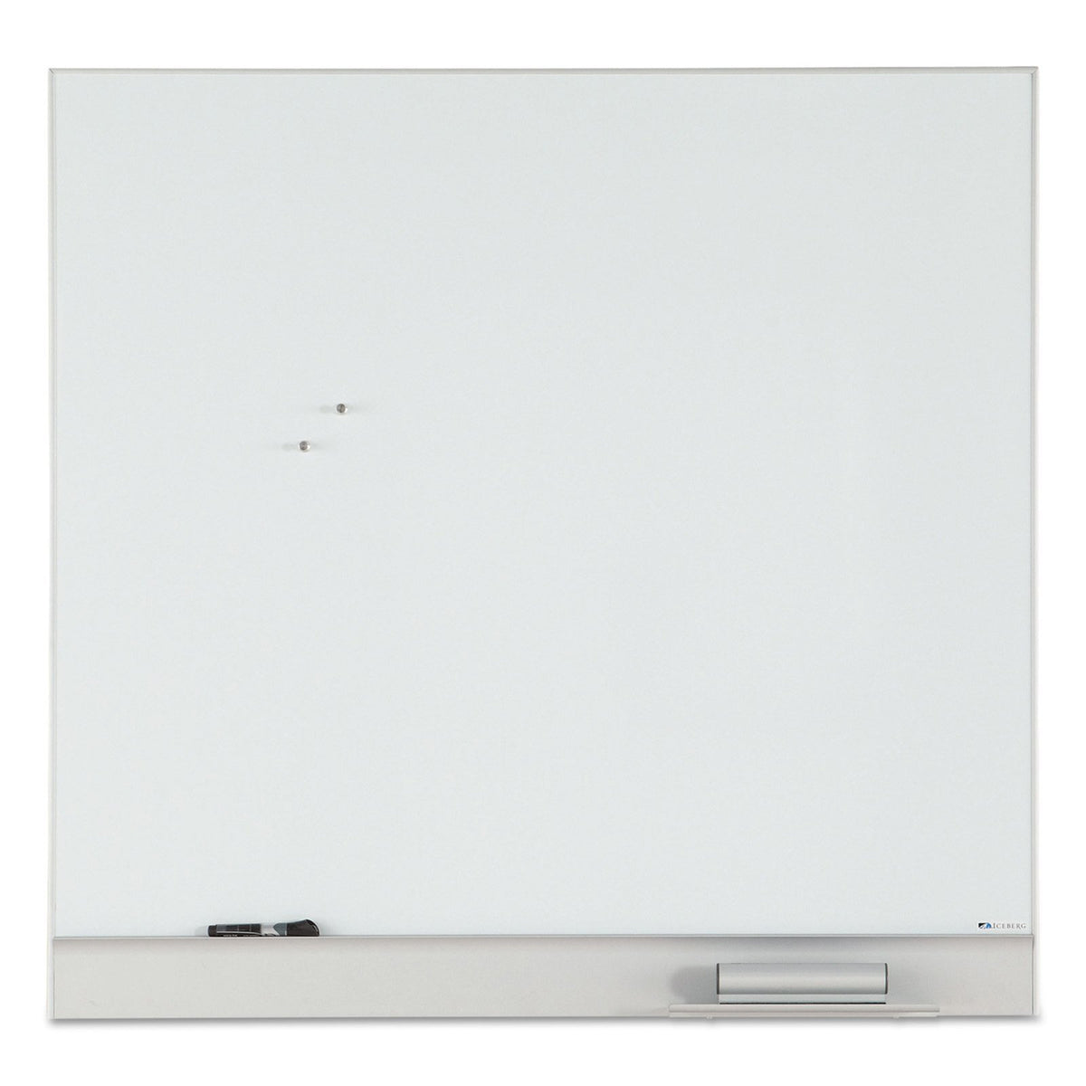 Iceberg Silver, White / 48"W x 32"H / 1 Dry Erase Boards