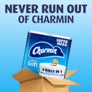 Ultra Soft Toilet Paper by Charmin – 6 Count (Pack of 1), Paper, White, Pack of 6