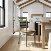 Hardwood Side Chair with Wipe-Clean Seat by Furnifact – Wood, Hickory and Stone