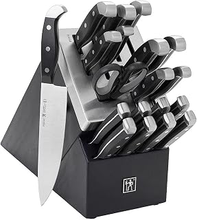 HENCKELS International Statement 20 Piece Black Self-Sharpening Knife Block Set