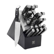 International Statement 20 Piece Black Self-Sharpening Knife Block Set by HENCKELS – 20 pc, stainless steel, Black, Pack of 20, Model 1020158