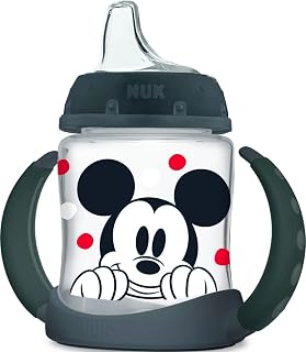 NUK Disney Learner Spill Proof Sippy Cup, Mickey Mouse, 5 Oz 1Pack – BPA Free, Spill Proof Sippy Cup