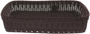 HUBERT Storage Basket, Rectangular Brown Plastic Wicker - 20 7/8 L x 12 3/4 W x 4" H