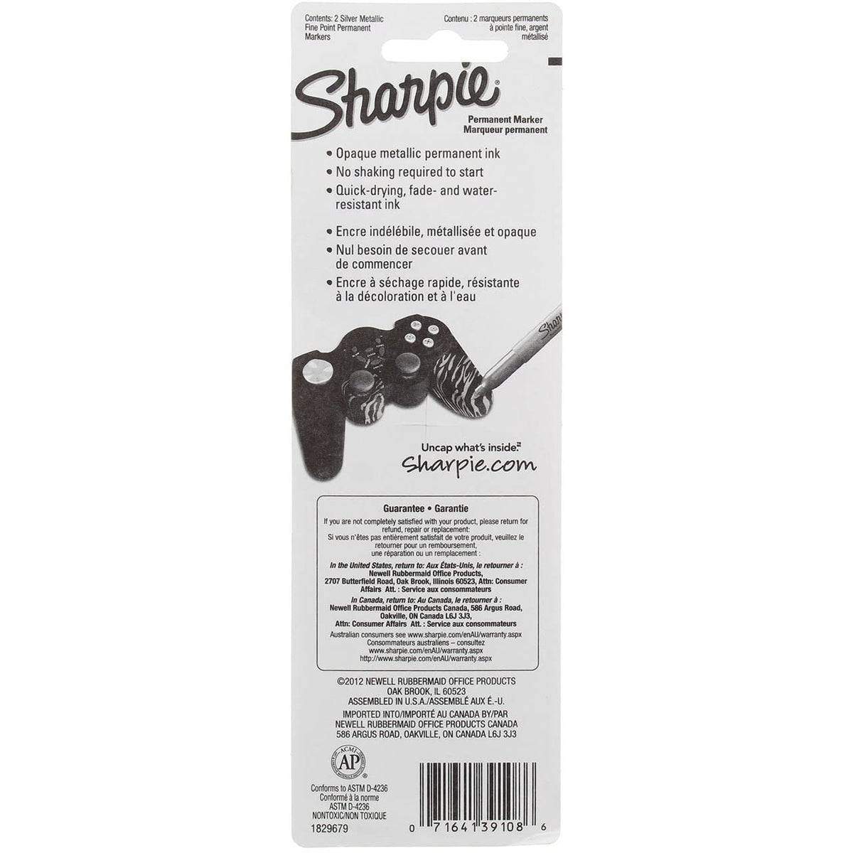Sharpie 1 Count (Pack of 12) / Fine,Permanent / Silver Permanent Markers