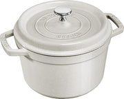 Staub 40508-426 Grand Cocottes Round Campagne 7.9 inches (20 cm) Large Two-Handed Enameled Pot, Induction Compatible