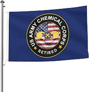 US Chemical Corps Retired Premium 5x8ft Double-Sided Flags with 2 Brass Grommets - All Weathe