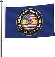US Chemical Corps Retired Premium 5x8ft Double-Sided Flags with 2 Brass Grommets - All Weathe