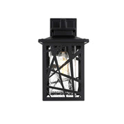 Clifford One Light Outdoor Wall Sconce Black by Lighting Design – Iron, Black