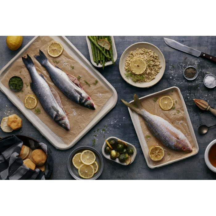 14''x18'' Disposable Food Tray Made with a Fiber Blend Designed for Schools or Snack Bars | 100 Trays per Case by PACTIV – 26.4" x 12.8" x 20", Fiber Blend, Beige, Model M531418