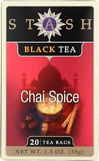 Stash Tea, Black Tea, Chai Spice, 20 Tea Bags, 1.3 oz(Pack of 2)