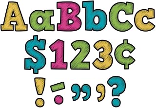 Teacher Created Resources Letters, 4in, Chalkboard Brights Bold Block Combo Pack, Set of 3 Packs