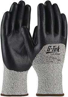 G-Tek 16-355/M, Seamless Knit PolyKor® Blended Glove with Nitrile Coated Foam Grip on Palm, Fingers & Knuckles