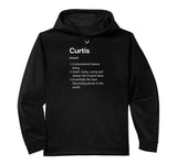 Curtis Name Definition Dictionary Performance Hoodie by Curtis Birthday Name Definition Funny – Polyester, Black, Model WQSS5PJPT89